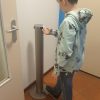 Hand gel foot pump dispenser child use